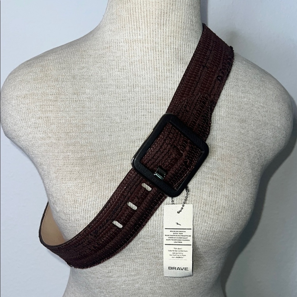 Brave Raffia and Leather Belt
